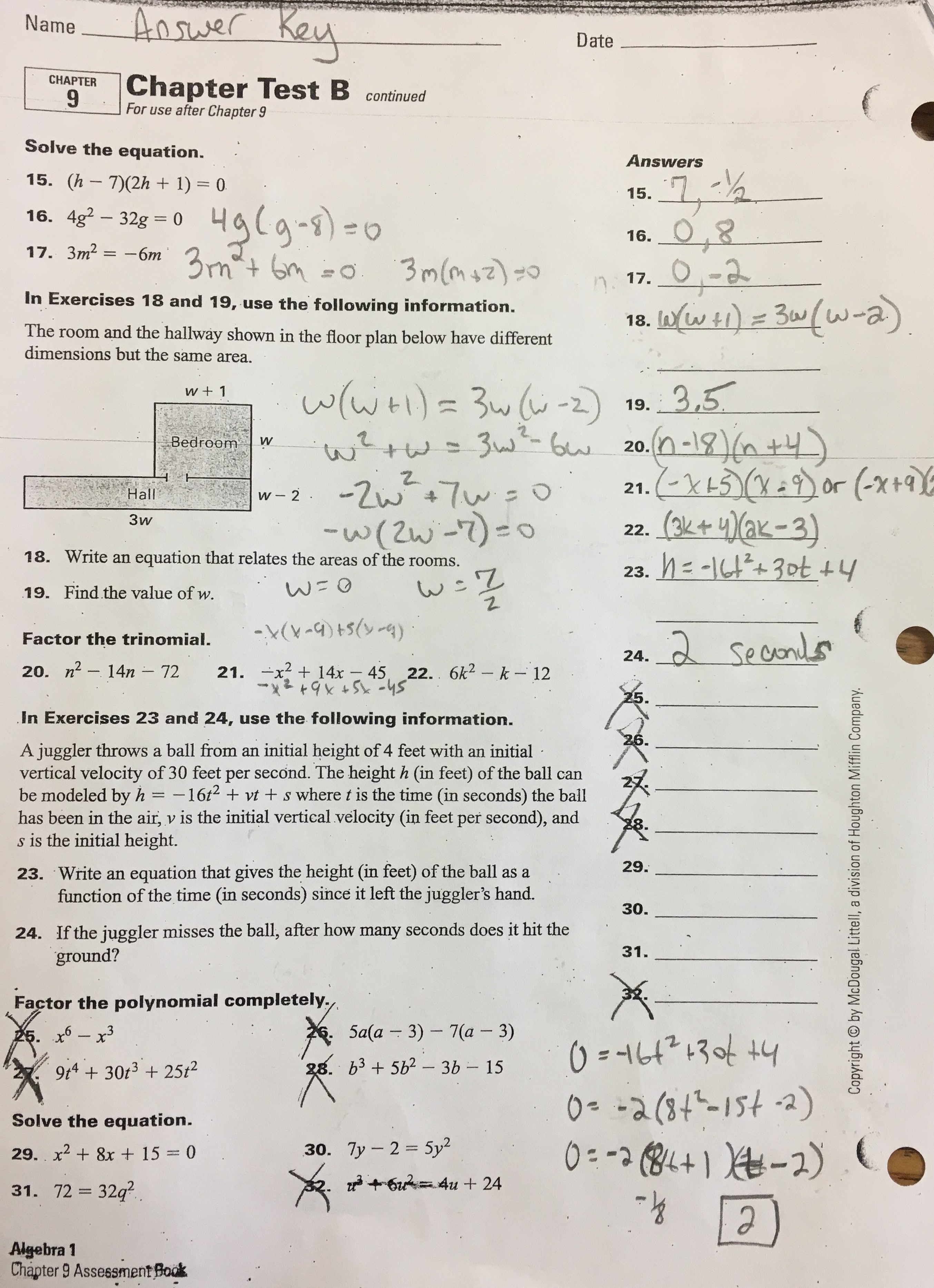 Algebra 1 Chapter 3 Test Answer Key Riz Books